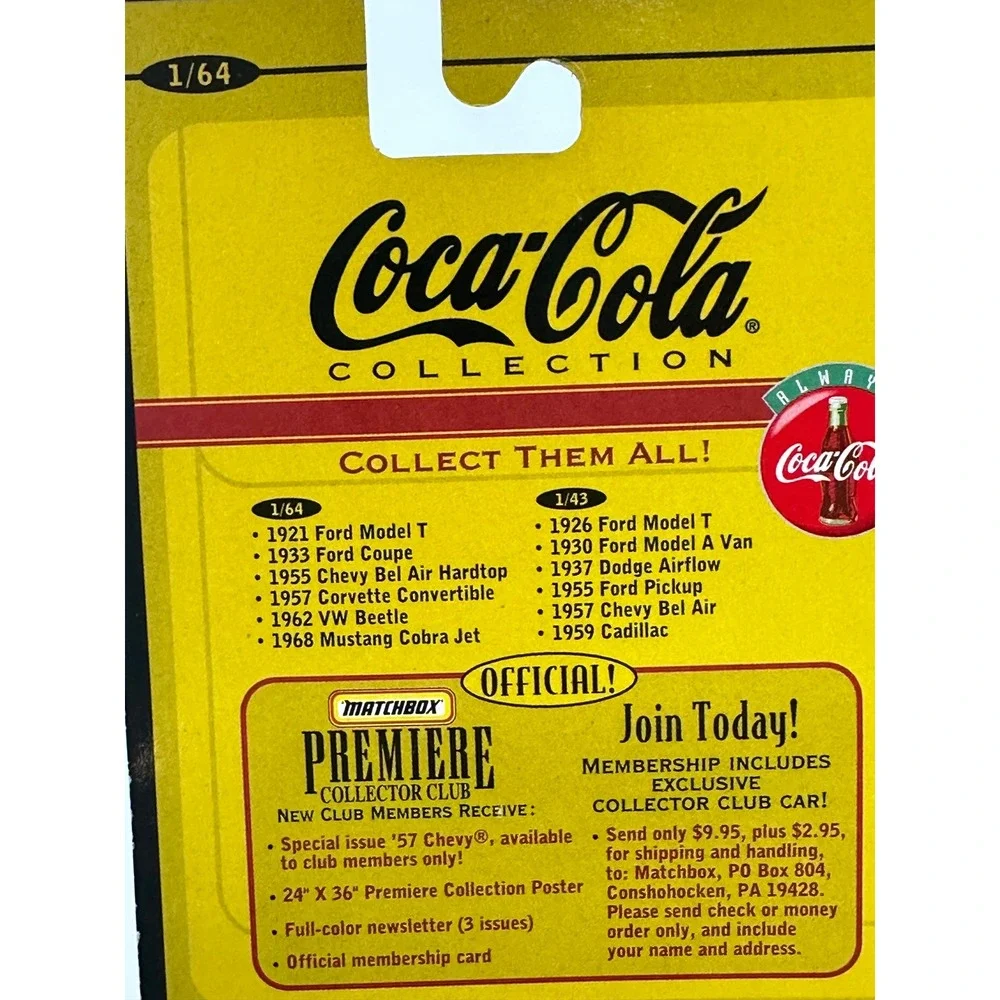 Matchbox 1921 Ford Model T 1/64 Red Coca-Cola Collection Die-Cast Car 37983